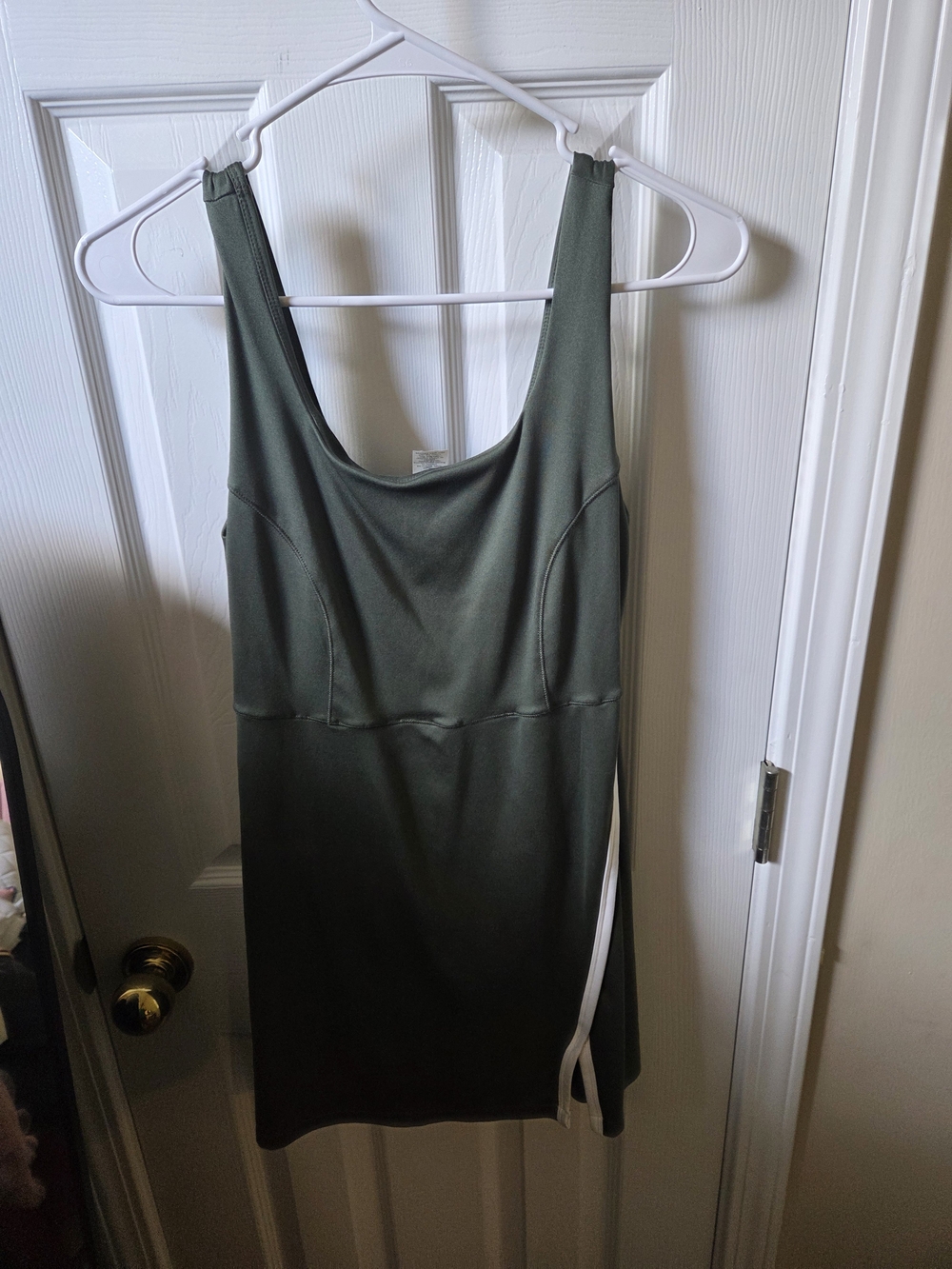 Xersion Olive Green Athletic Dress with Built In Bra & Shorts